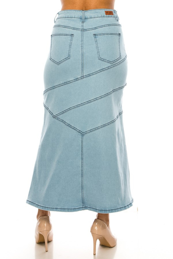 Denim Long Skirt