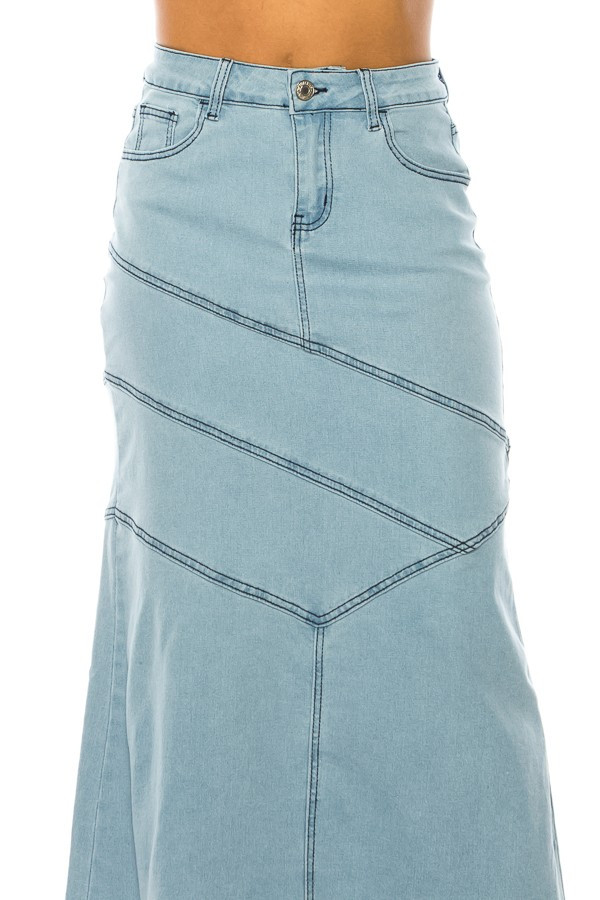 Denim Long Skirt