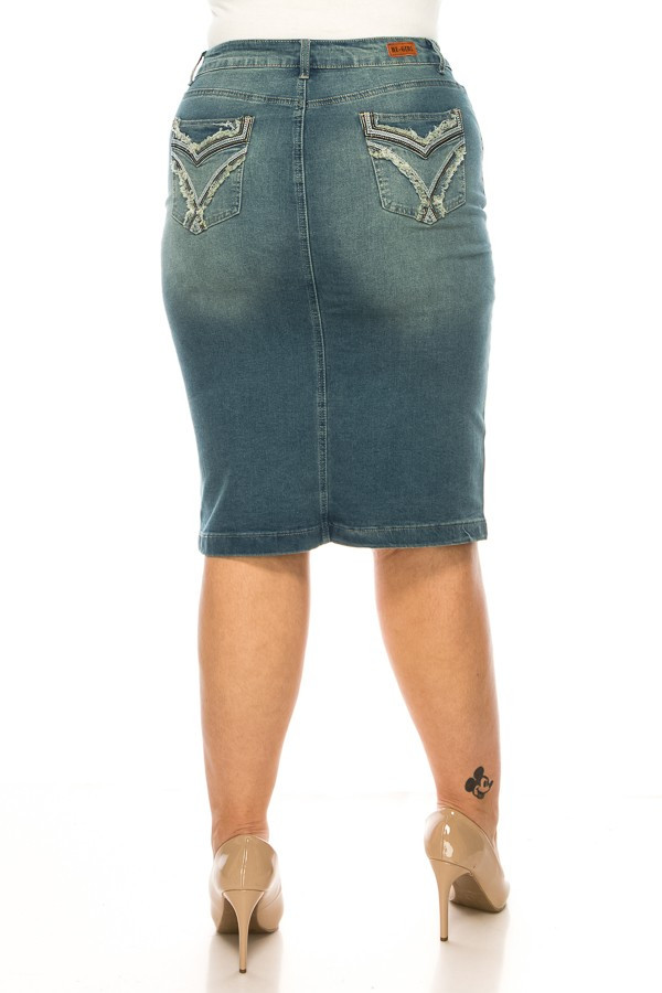 Denim Skirt Plus Size