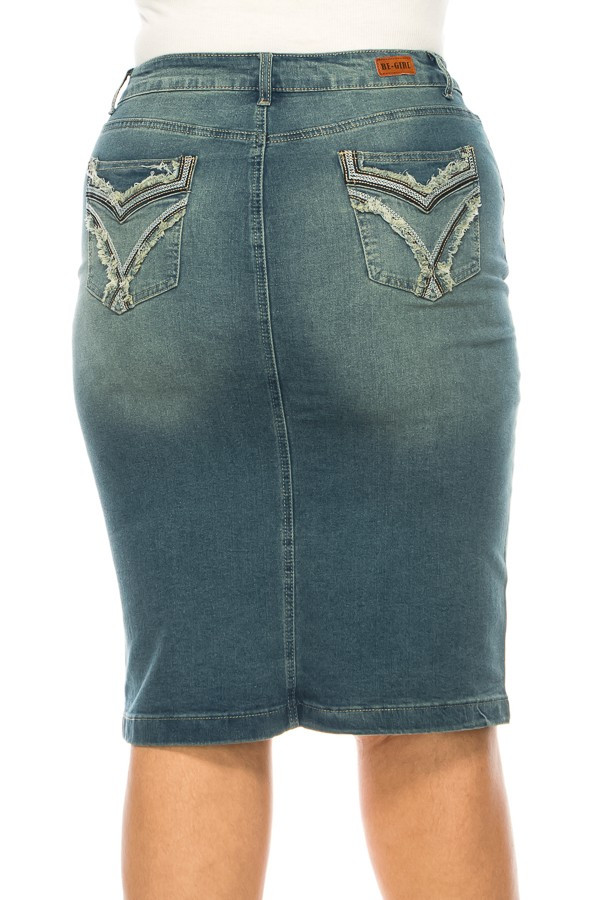 Denim Skirt Plus Size