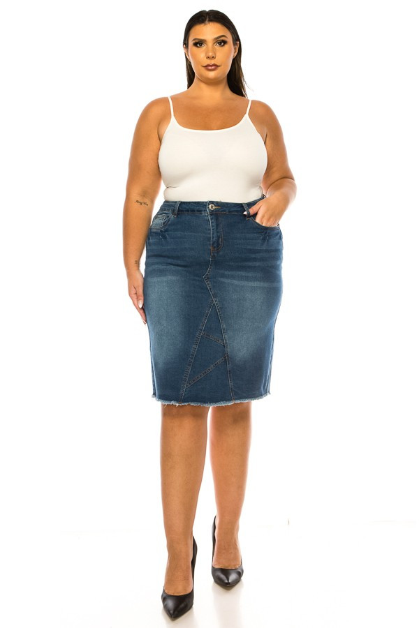 Denim Skirt Plus Size