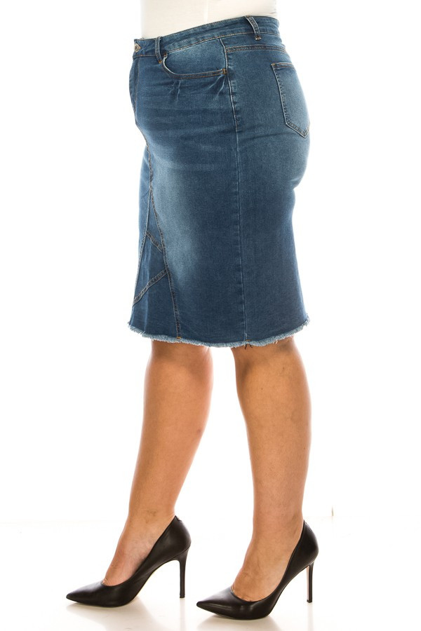 Denim Skirt Plus Size