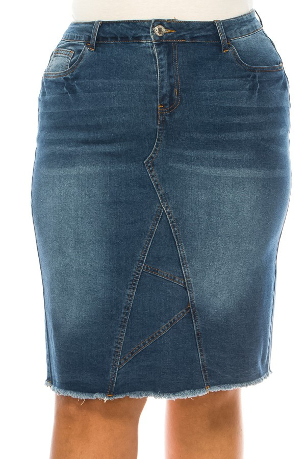Denim Skirt Plus Size