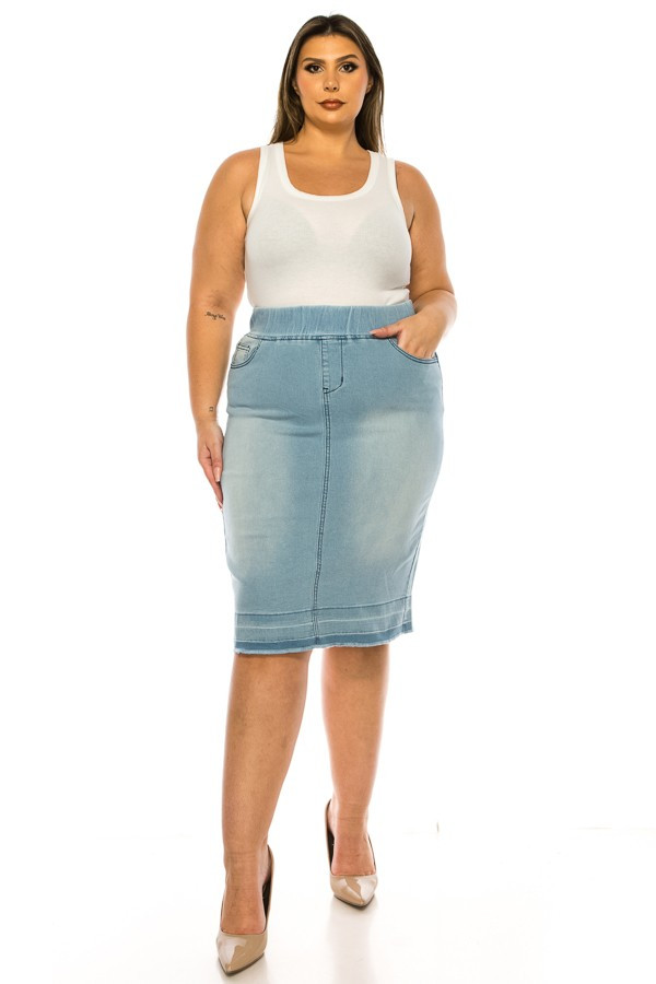 Denim Skirt Plus Size