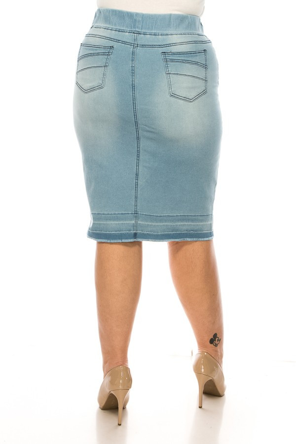 Denim Skirt Plus Size