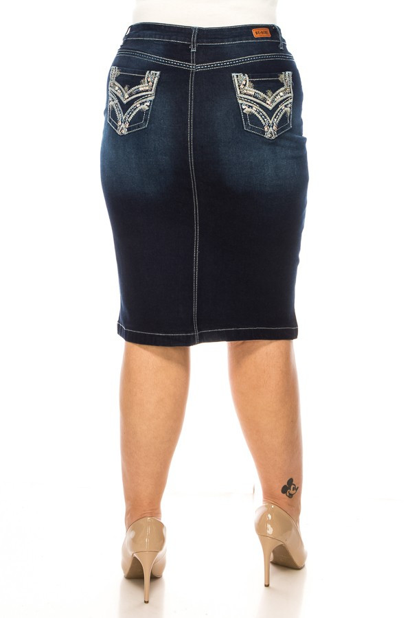 Denim Skirt Plus Size