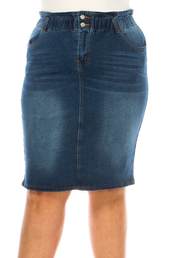 Denim Skirt Extended Plus Size