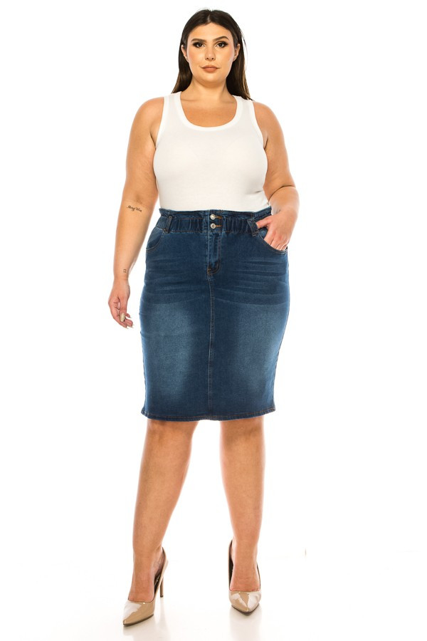 Denim Skirt Plus Size