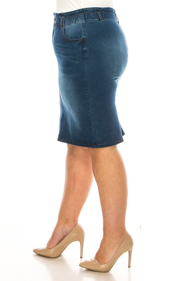 Denim Skirt Plus Size