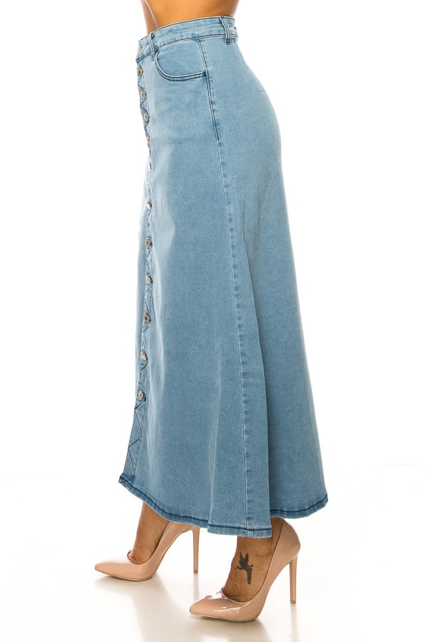 Denim Long Skirt
