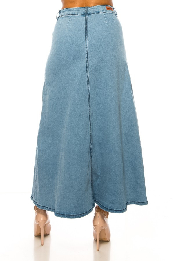 Denim Long Skirt