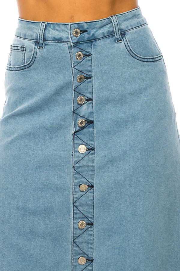 Denim Long Skirt
