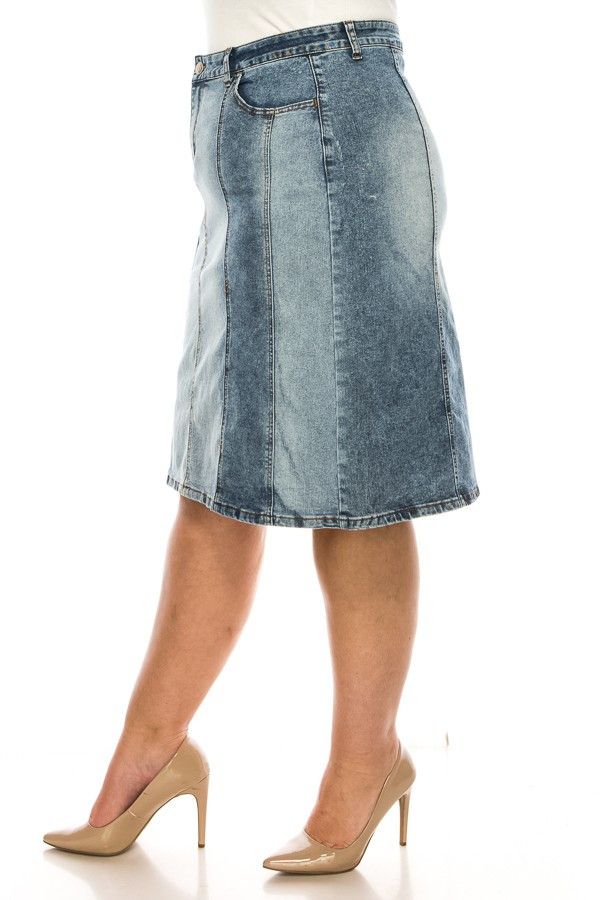Denim Skirt Plus Size