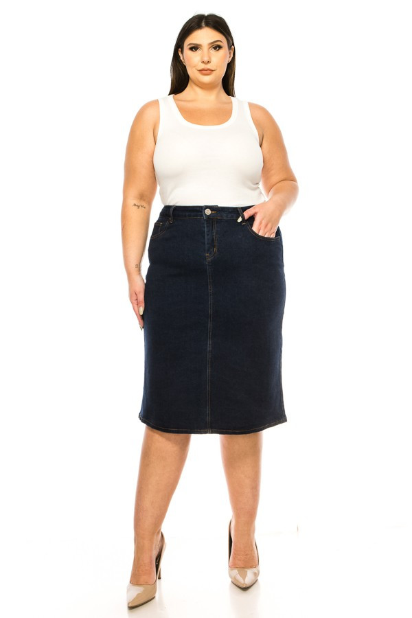 Denim Skirt Plus Size