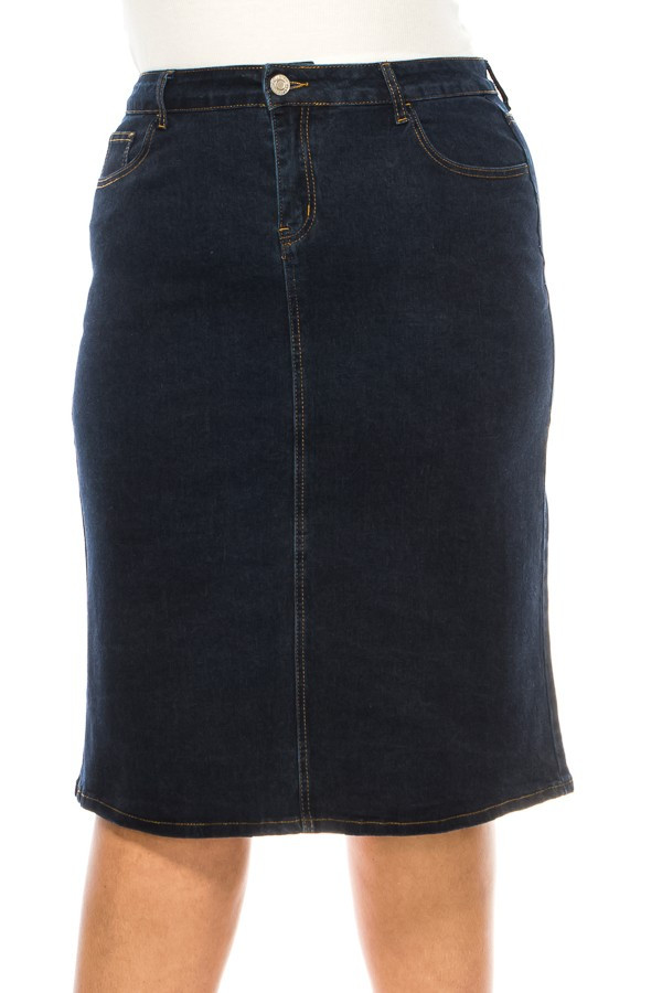 Denim Skirt Plus Size