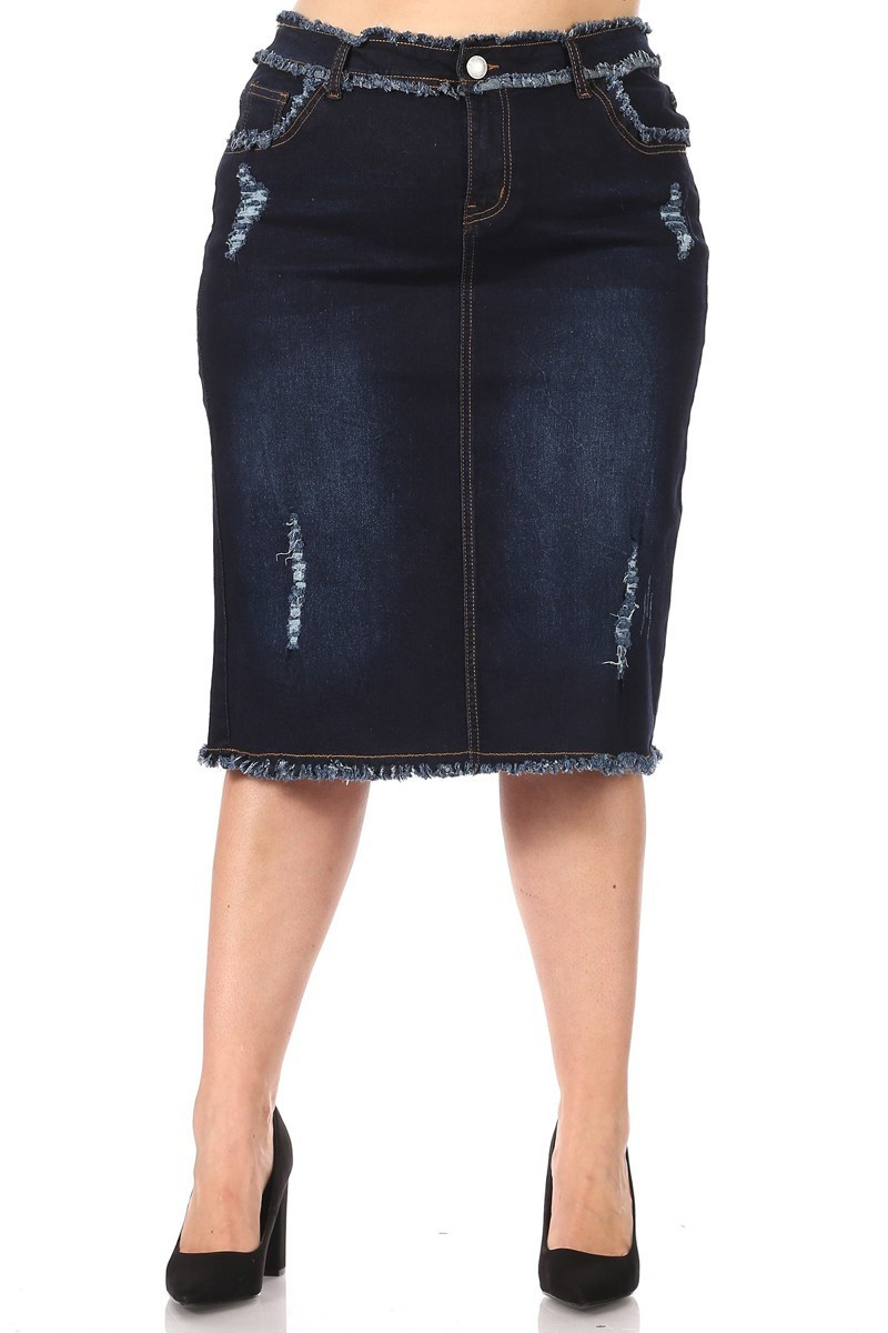 Denim Skirt Plus Size