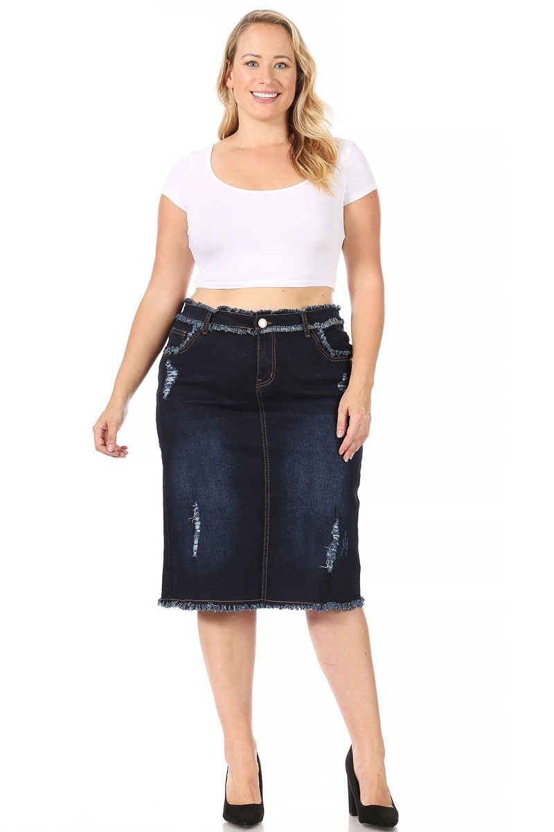 Denim Skirt Plus Size