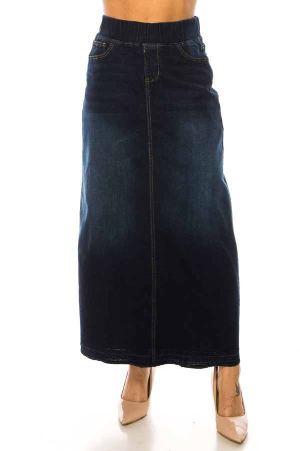 Denim Long Skirt