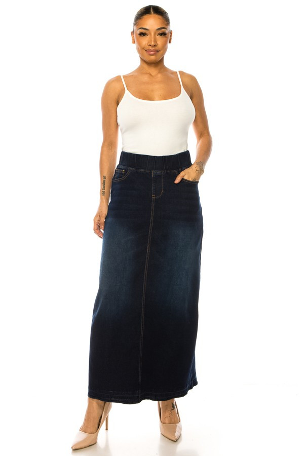 Denim Long Skirt