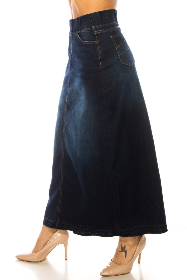 Denim Long Skirt