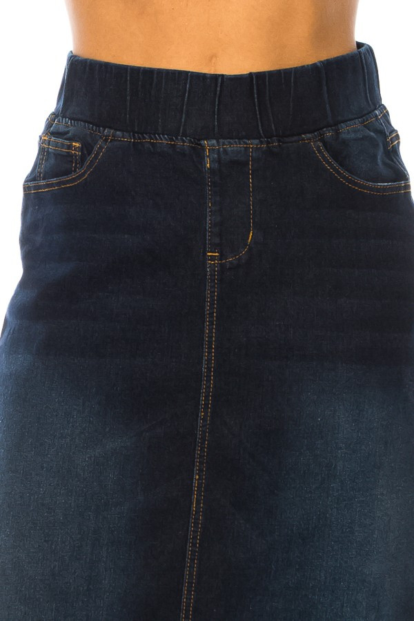 Denim Long Skirt