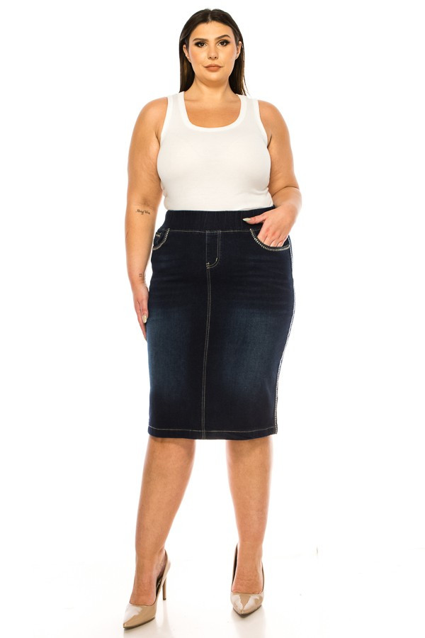 Denim Skirt Extra Plus Size