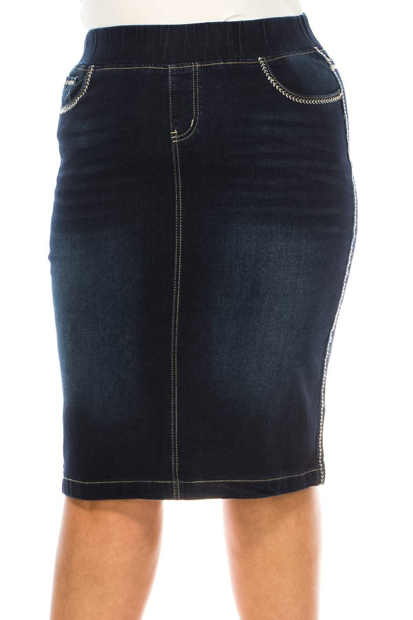 Denim Skirt Plus Size