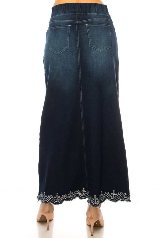 Denim Long Skirt