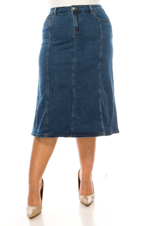 Denim Skirt Plus Size