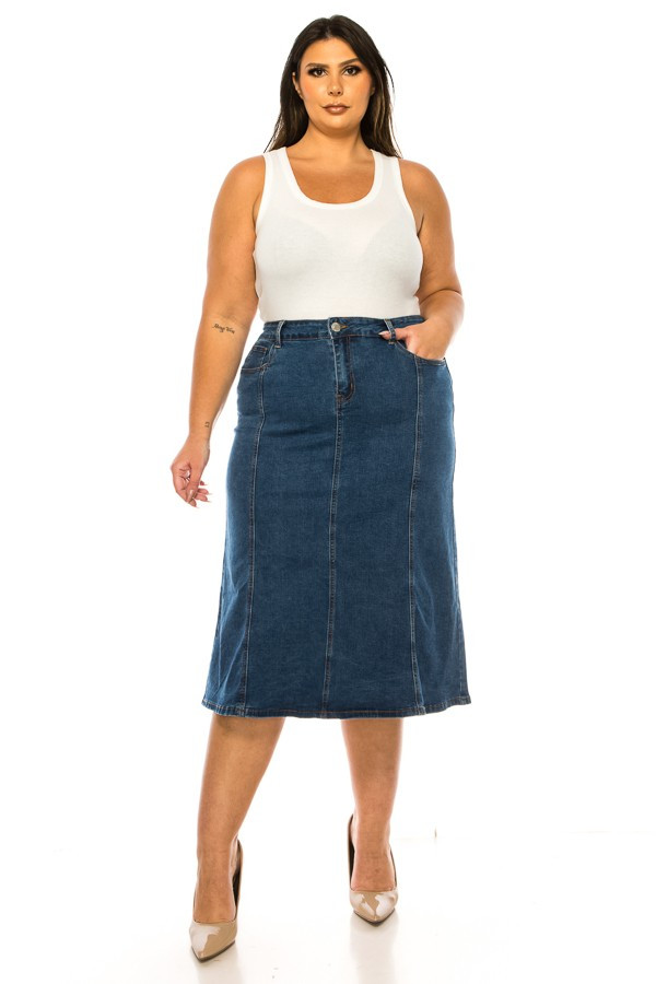 Denim Skirt Plus Size