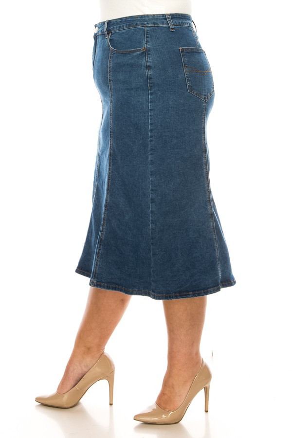 Denim Skirt Plus Size