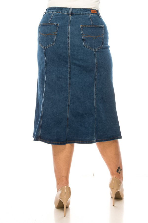 Denim Skirt Plus Size
