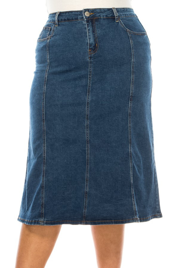 Denim Skirt Plus Size