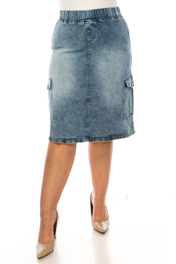 Denim Skirt Plus Size