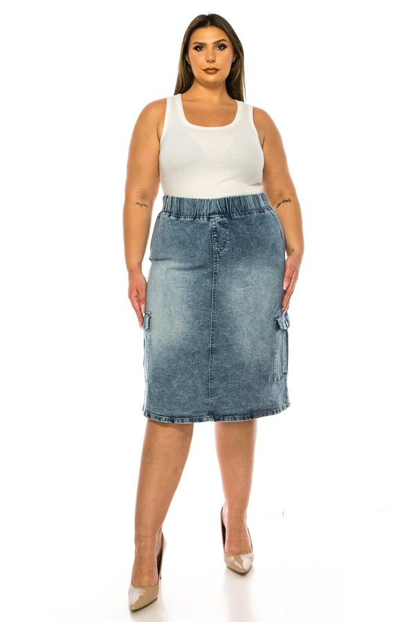 Denim Skirt Plus Size