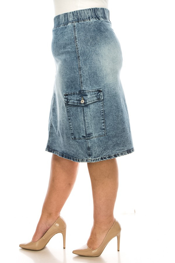 Denim Skirt Plus Size