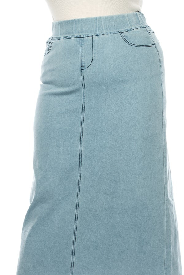 Denim Long Skirt Plus Size