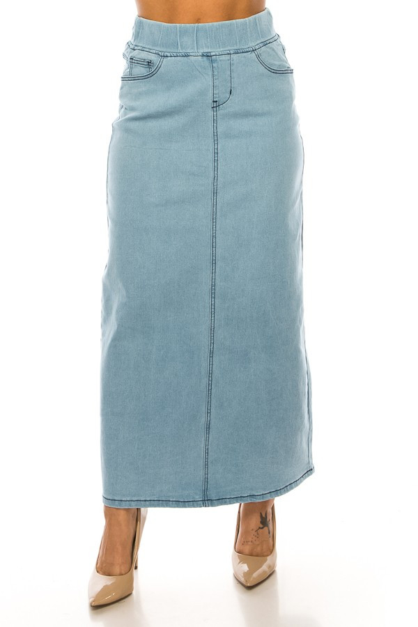 Denim Long Skirt