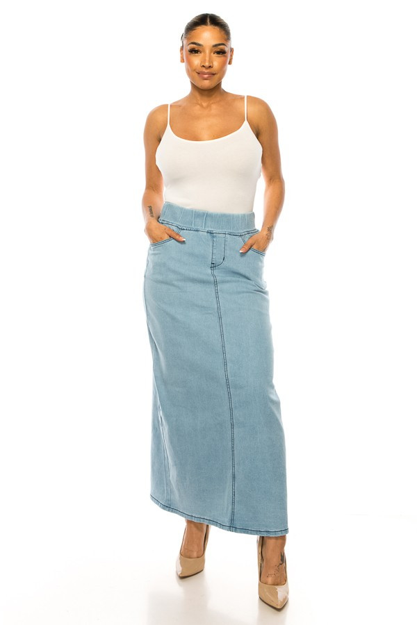 Denim Long Skirt