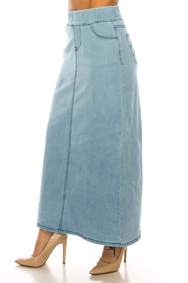 Denim Long Skirt