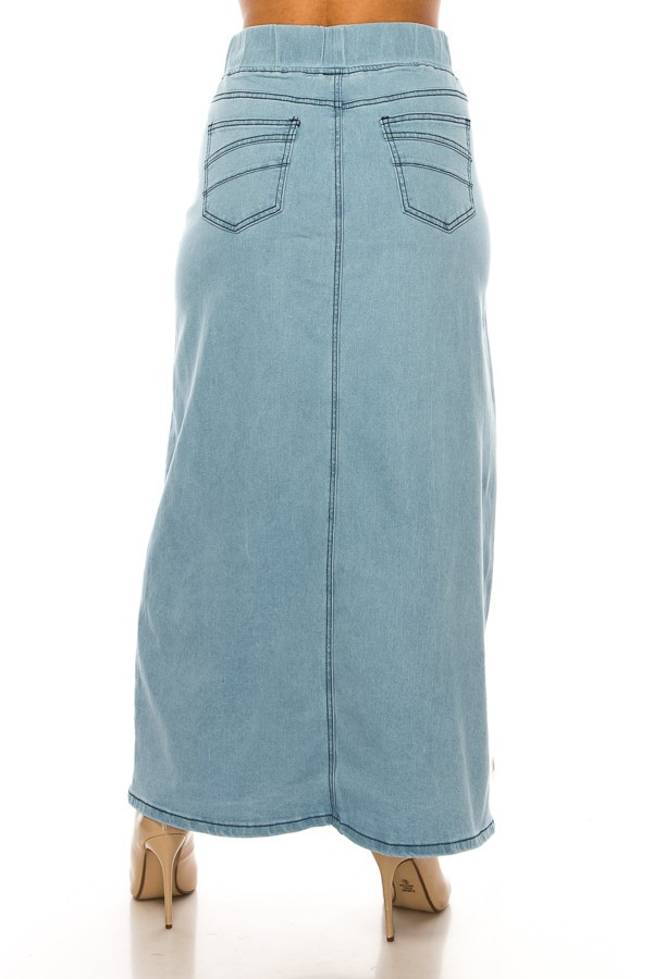 Denim Long Skirt