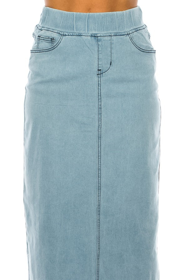 Denim Long Skirt