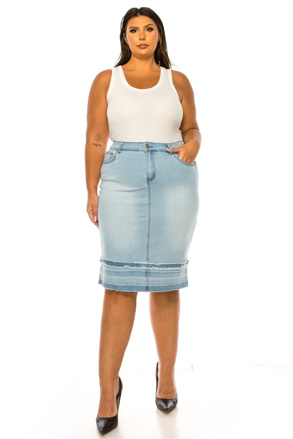 Denim Skirt Plus Size