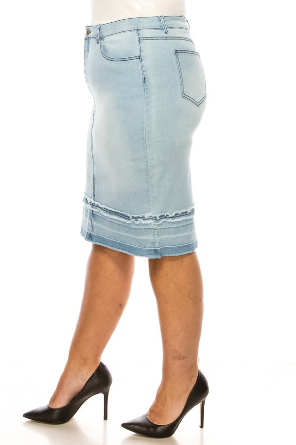 Denim Skirt Plus Size