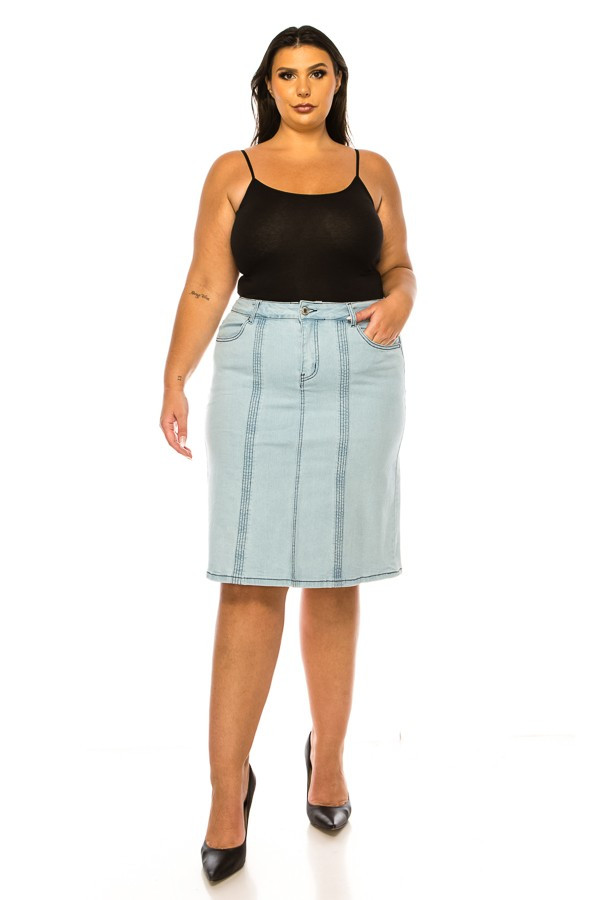 Denim Skirt Plus Size