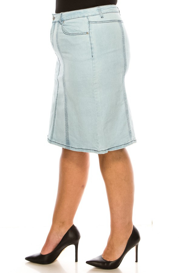 Denim Skirt Plus Size