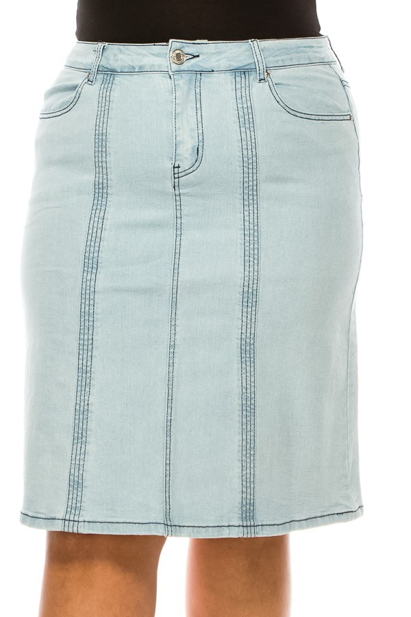 Denim Skirt Plus Size