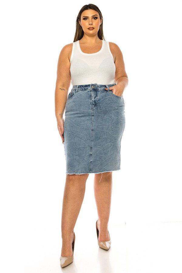 Denim Skirt Plus Size