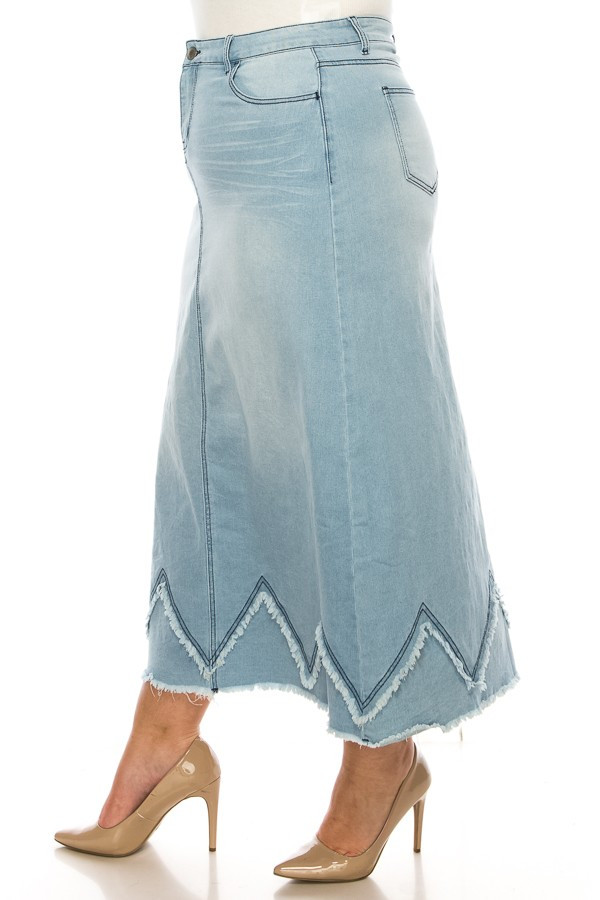 Denim Skirt Long Skirt Plus Size