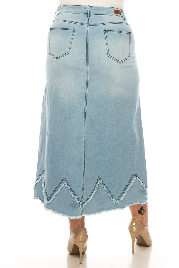 Denim Skirt Long Skirt Plus Size